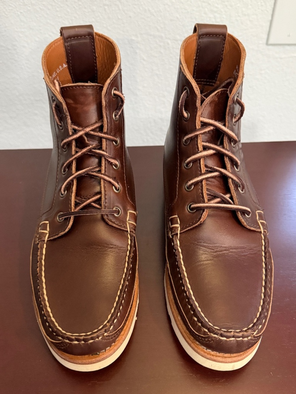 Rancourt & Co. Harrison Boot Redux Moc Toe Brown Chromexcel 8.5D